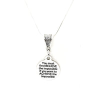 Encouragement Gift, Believe And Achieve Necklace, Believe The Impossible, Achieve the Impossible, Encouraging Her, Daughter Gift