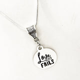 Love Gift, Love Never Fails Necklace,  Love Jewelry, Love Necklace, Gift For Her, Wife Jewelry Gift, Daughter Gift