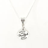 Thankful Gift, Thankful Grateful Blessed Necklace, Thanksgiving Jewelry, Thanksgiving Necklace, Thankful Necklace, Gift For Her