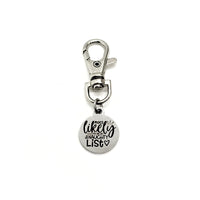 Bag Charm, Most Likely To Be On The Naughty List Keychain Charm, Son Gift, Daughter Gift, Present Charm, Back Pack Charm, Purse Charm