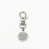 Bag Charm, God Drew Me Out Charm, 2 Samuel 22 17 Charm, Scripture Charm, Back Pack Charm, Purse Charm, Christian Gift, Faith Gift