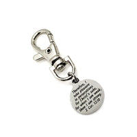 Bag Charm, Pleasure In Persecution For Christ’s Sake Charm, 2 Cor 12 10 Charm, Scripture Charm, Back Pack Charm, Purse Charm