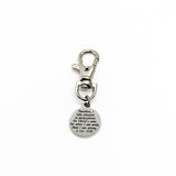 Bag Charm, Pleasure In Persecution For Christ’s Sake Charm, 2 Cor 12 10 Charm, Scripture Charm, Back Pack Charm, Purse Charm