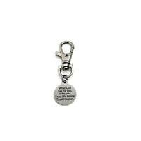 Bag Charm, What God Has For You Is For You Charm, Trust His Timing, Trust His Plan, Zipper Pull, Backpack Charm, Purse Charm, Christian Gift
