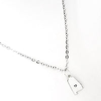 State Name Necklace, Simple State Necklace, Home State Necklace, Favorite State, My Home Is In My State, Home Is Where The Heart Is