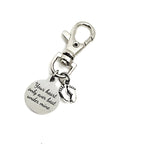 Miscarriage Memorial Charm, Your Heart Only Ever Beat Under Mine, Keychain Charm, Pregnancy Loss Gift, Zipper Pull, Bag Charm, Purse Charm