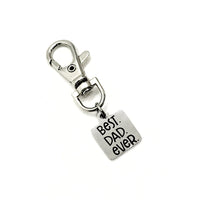 Dad Gift,  Best Dad Ever Charm, Dad Keyring Charm,  Clip On Charm, Gift Bag Charm, Pregnancy Announcement,  Dad Gift From Kids, Gift For Dad