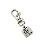 Dad Gift,  Best Dad Ever Charm, Dad Keyring Charm,  Clip On Charm, Gift Bag Charm, Pregnancy Announcement,  Dad Gift From Kids, Gift For Dad