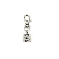 Dad Gift,  Best Dad Ever Charm, Dad Keyring Charm,  Clip On Charm, Gift Bag Charm, Pregnancy Announcement,  Dad Gift From Kids, Gift For Dad