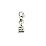Dad Gift,  Best Dad Ever Charm, Dad Keyring Charm,  Clip On Charm, Gift Bag Charm, Pregnancy Announcement,  Dad Gift From Kids, Gift For Dad