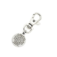 Bag Charm, Live Your Life In Christ Charm, Colossians 2 6 and 7, Rooted In Christ, Baptism Gift,  Zipper Pull, Backpack Charm, Purse Charm