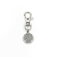 Bag Charm, Live Your Life In Christ Charm, Colossians 2 6 and 7, Rooted In Christ, Baptism Gift,  Zipper Pull, Backpack Charm, Purse Charm