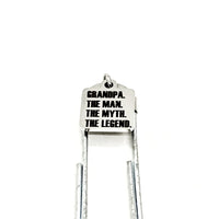 Grandpa Gift, Grandpa, The Man, The Myth, The Legend Bookmark, Pregnancy Announcement, Grandad Gift, Gift From Grandkids, Charm Bookmark
