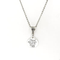 Christian Gift, I Heard Your Prayer, Trust My Timing Necklace, Message From God Gift, God Hears Your Prayer Gift, Religious Gift