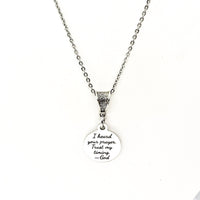 Christian Gift, I Heard Your Prayer, Trust My Timing Necklace, Message From God Gift, God Hears Your Prayer Gift, Religious Gift