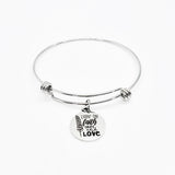 Faith Gift, Livin’ On Faith Hope And Love Bracelet, Charm Bracelet, Faith Jewelry, Christian Gift, Faith Charm