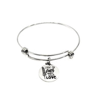 Faith Gift, Livin’ On Faith Hope And Love Bracelet, Charm Bracelet, Faith Jewelry, Christian Gift, Faith Charm