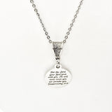 Scripture Gift, God Goes With You Necklace, God Will Not Leave You,  God Will Not Forsake You, Deuteronomy 31 6 Necklace, Christian Gift