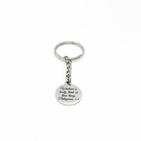 Faith Gift, Whatever Is Lovely, Think On These Things Keychain, Philippians 4 8, Christian Keychain, Faith Keychain, Sunday School Gift