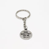 Mom Gift, Thou Shalt Not Try Me Keychain, Mom Keychain, Mom 24 7, Moms Group Gift, Gift For Wife, Mothers Day Gift, Mom Birthday Gift