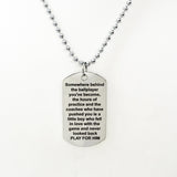 Encouragement Gift For Him, Play For Him Necklace, Ballplayer Gift, Baseball Player, Basketball Player, Motivation Gift, Football Player