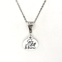 Scripture Gift, Be Still And Know, Psalm 46 10 Necklace, Know That I Am God, Christian Gift, Scripture Jewelry, Bible Verse Jewelry