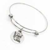 Faith Gift, Livin’ On Faith Hope And Love Bracelet, Charm Bracelet, Faith Jewelry, Christian Gift, Faith Charm