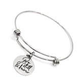 Faith Gift, Be Still And Know Bracelet, Psalm 46 10 Charm, Scripture Gift, Scripture Quote, Stacking Bangle, Charm Bracelet, Faith Jewelry