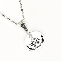 Faith Gift, It Is Well With My Soul Necklace, Christian Jewelry, Faith Jewelry, Christian Gift, Christian Quote, It Is Well, Faith Quote