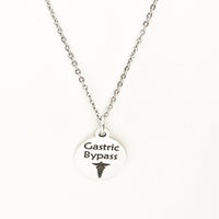 Gastric Bypass Necklace, Gastric Bypass Medical Necklace, Weight Loss Surgery, Weight Loss Jewelry, Medical ID Jewelry, Medical Caduceus