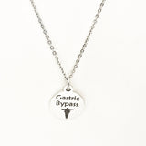 Gastric Bypass Necklace, Gastric Bypass Medical Necklace, Weight Loss Surgery, Weight Loss Jewelry, Medical ID Jewelry, Medical Caduceus