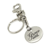Faith Gift, Grace Wins Keychain, Christian Grace, Keychain Gift, Sunday School Gift, Christian Gift, Scripture Charm Keychain