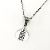 Motivation Gift, Life Is Short Make Your Own Music Necklaces, Motivation Quote, Encouragement Gift, Motivating Gift, Encouraging Gift