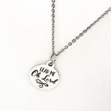 Faith Jewelry, Lead Me O Lord Necklace, Stainless Necklace, Pendant Necklace, Faith Gift, Religious Gift, Christian Gift, Christian Jewelry