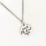Faith Jewelry, Lead Me O Lord Necklace, Stainless Necklace, Pendant Necklace, Faith Gift, Religious Gift, Christian Gift, Christian Jewelry