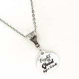 Faith Gift, Fight The Good Fight Of Faith Necklace, Christian Gift, Faith Jewelry, Christian Jewelry, Religious Gift, Religious Jewelry Gift