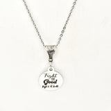 Faith Gift, Fight The Good Fight Of Faith Necklace, Christian Gift, Faith Jewelry, Christian Jewelry, Religious Gift, Religious Jewelry Gift