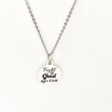 Faith Jewelry, Fight The Good Fight Of Faith Necklace, Stainless Necklace, Faith Gift, Religious Gift, Christian Gift, Christian Jewelry