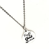 Faith Jewelry, Fight The Good Fight Of Faith Necklace, Stainless Necklace, Faith Gift, Religious Gift, Christian Gift, Christian Jewelry