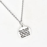 Scripture Gift, May The Words Of My Heart Be Pleasing Necklace, Psalms 19 14, Scripture Quote, Scripture Charm, Christian Gift