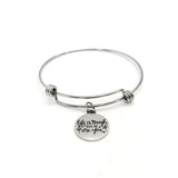 Motivation Gift, Life Is Tough But So Are You Bracelet, Charm Bracelet, Stacking Bangle, Charm Bangle, Expanding Bangle, Encouraging Her