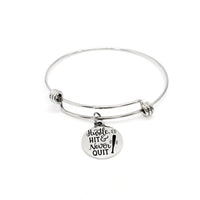 Softball Player Gift, Hustle Hit And Never Quit Bracelet, Softball Jewelry, Daughter Gift, Softball Senior Gift, Gift For Her