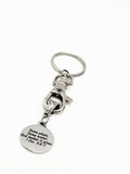 Christian Gift, Some Plant, Some Water, God Makes It Grow Keychain, 1 Cor 3 6 and 7, Christian Charm, Scripture Gift, Bible Verse Gift