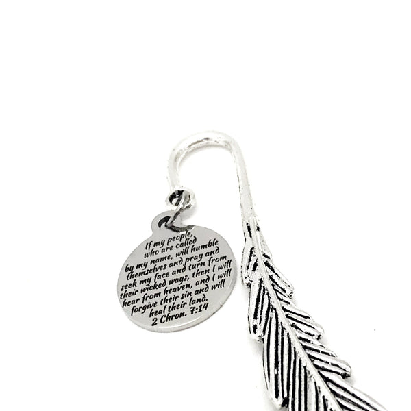 Bible Bookmark, Pray And God Will Heal Our Land Bookmark, 2 Chronicles 7 14, Bible Gift, Christian Bookmark, Bible Scripture Charm