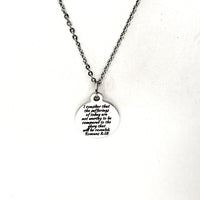 Scripture Gift, Sufferings Of Today Necklace, Glory That Will Be Revealed,  Romans 8 18 Gift, Bible Verse Gift, Scripture Jewelry