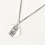 Encouraging Quote, Life Is Short Make Your Own Music Necklace, Motivational Quote, Motivate Her, Daughter Gift, Motivating Quote