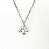 Faith Jewelry, Lead Me O Lord Necklace, Stainless Necklace, Pendant Necklace, Faith Gift, Religious Gift, Christian Gift, Christian Jewelry