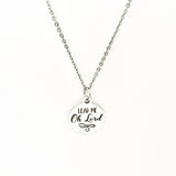 Faith Jewelry, Lead Me O Lord Necklace, Stainless Necklace, Pendant Necklace, Faith Gift, Religious Gift, Christian Gift, Christian Jewelry