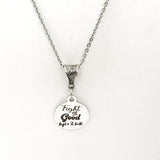 Faith Gift, Fight The Good Fight Of Faith Necklace, Christian Gift, Faith Jewelry, Christian Jewelry, Religious Gift, Religious Jewelry Gift
