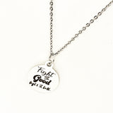 Faith Jewelry, Fight The Good Fight Of Faith Necklace, Stainless Necklace, Faith Gift, Religious Gift, Christian Gift, Christian Jewelry